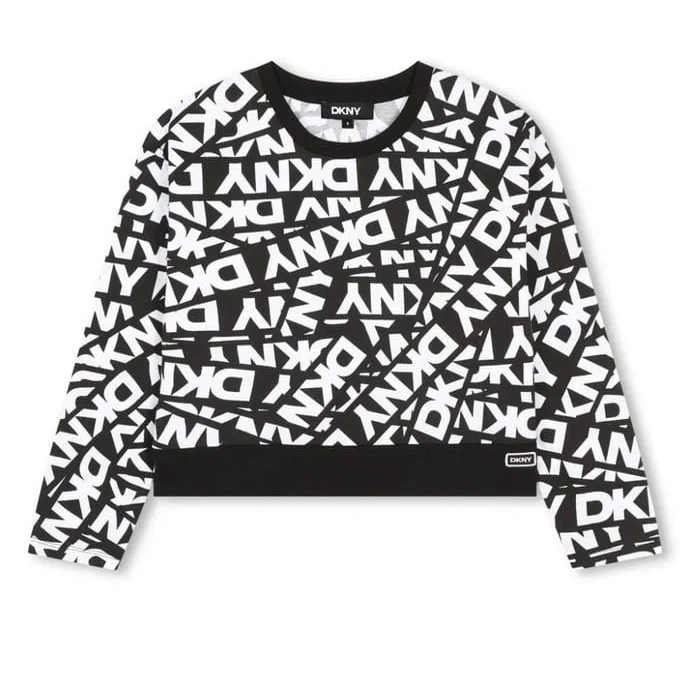 Φωτογραφία προϊόντος: Μπλούζα παιδική DKNY Logo Print Cotton Black+White