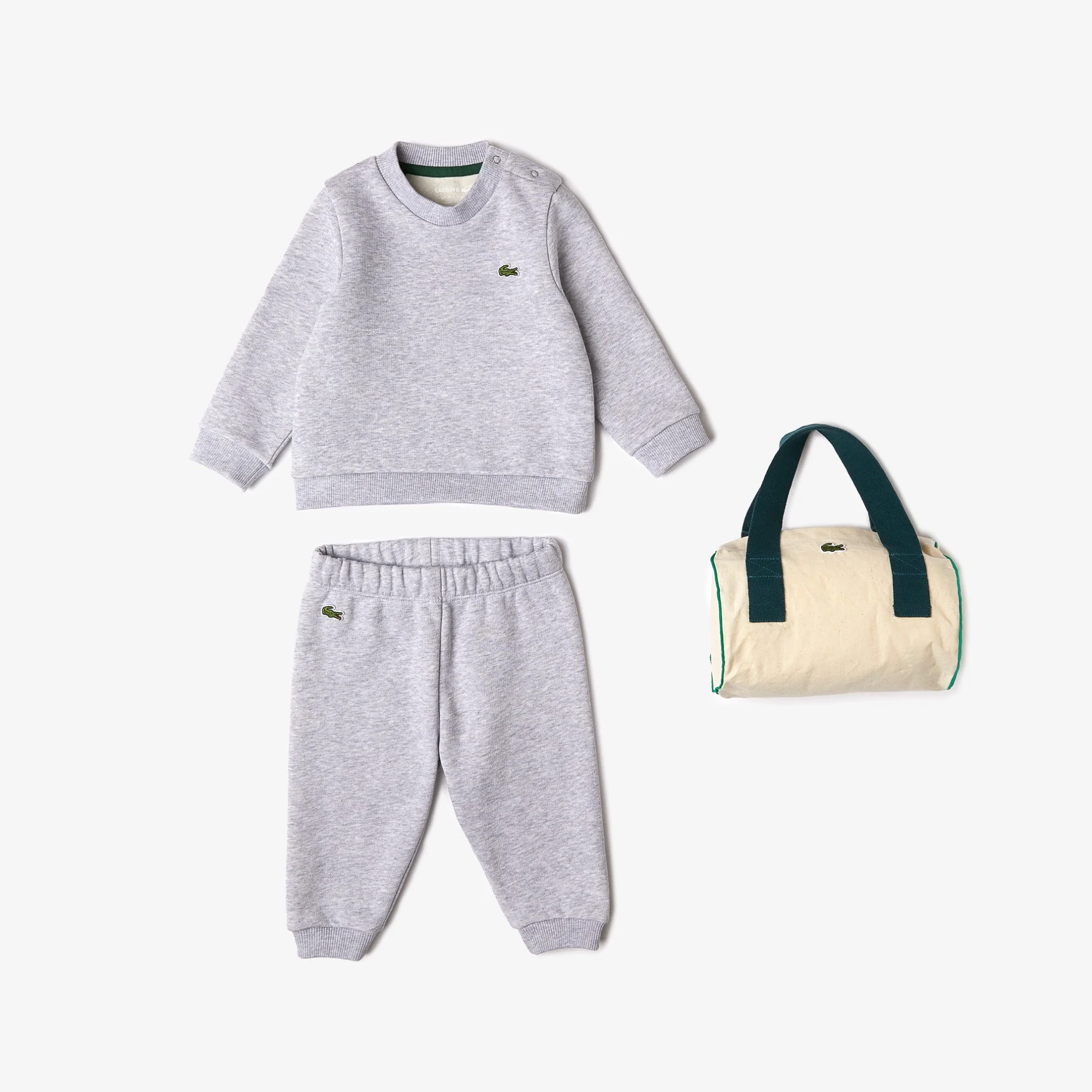 Φωτογραφία προϊόντος: Set βρεφικό Lacoste Grey με τσαντάκι