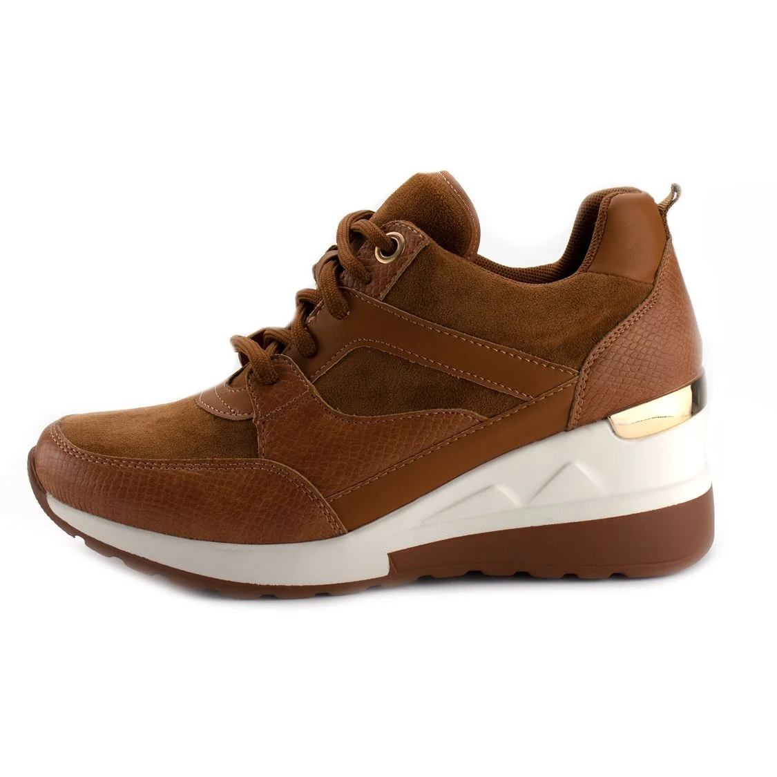 Φωτογραφία προϊόντος: PLATO Sneakers με Πλατφόρμα Καφέ
