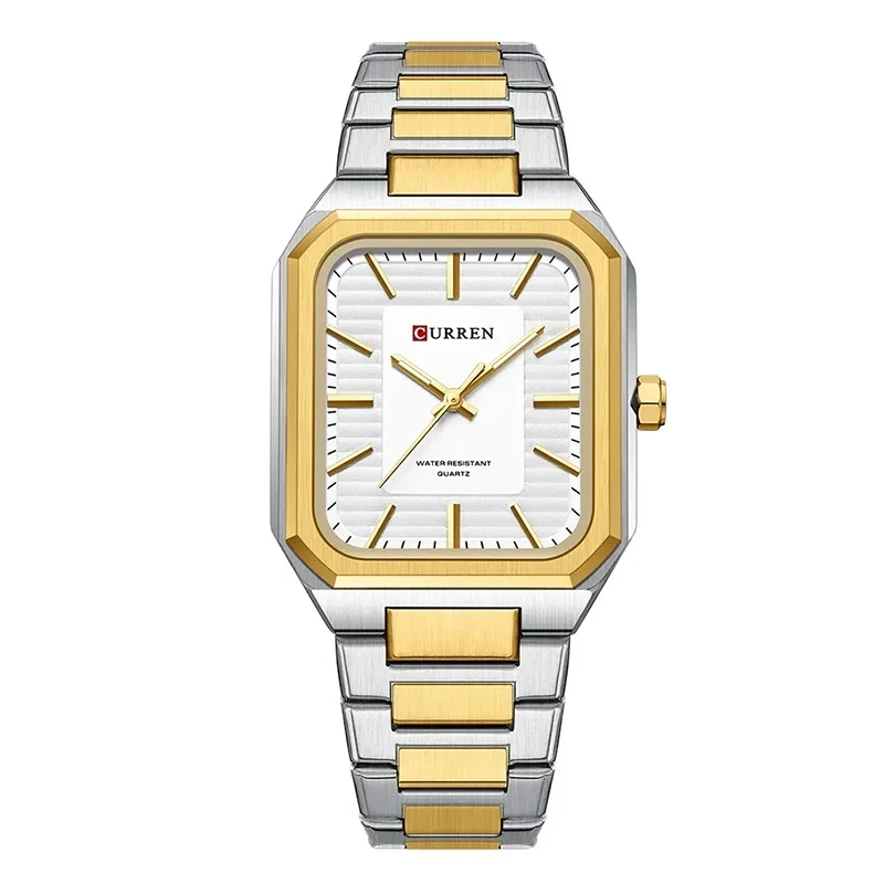 Φωτογραφία προϊόντος: Curren 8457 Gold White Ανδρικό Ρολόι με Μπρασελέ