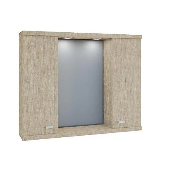 Φωτογραφία προϊόντος: [:en]Mirror Cabinet Beige 75cm[:el]Καθρέφτης μπάνιου Beige με 2 ντουλάπια 75cm[:]
