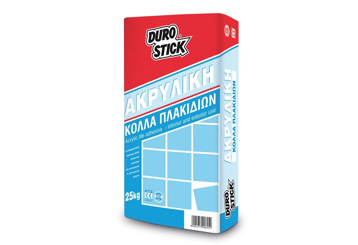 Φωτογραφία προϊόντος: Κόλλα Για Πλακάκια ΑΚΡΥΛΙΚΗ DUROSTICK 25kg