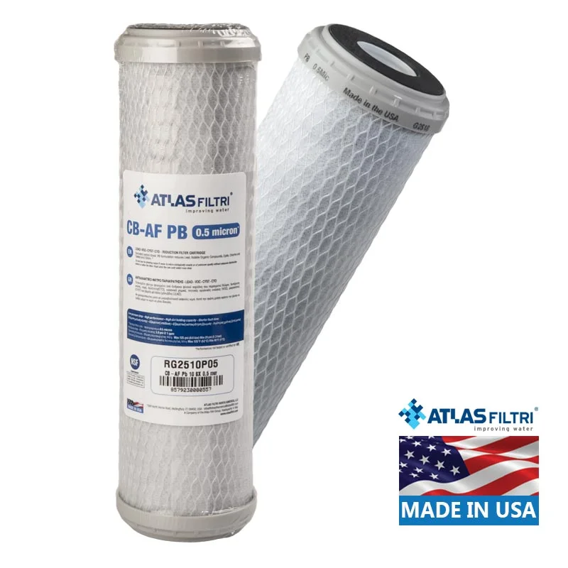 Φωτογραφία προϊόντος: ATLAS CB-AF Pb SX 0.5μm 10” Ανταλλακτικό Φίλτρο Συμπαγούς Ενεργού Άνθρακα (Made in USA)
