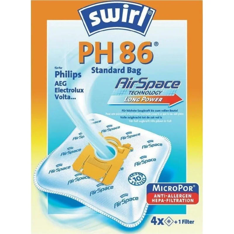 Φωτογραφία προϊόντος: Swirl PH86 MP Plus AirSpace Σακούλες Για Ηλεκτρική Σκούπα