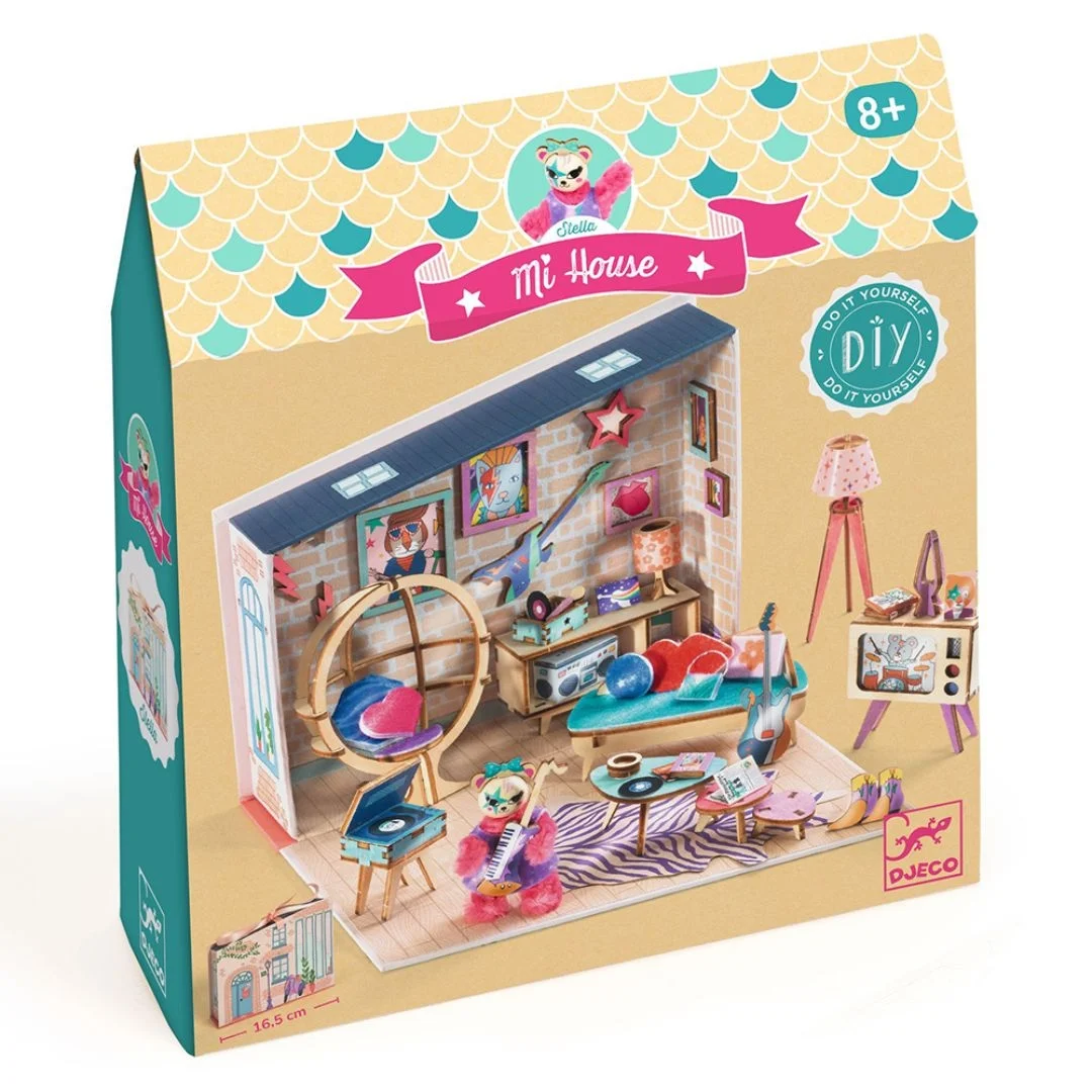 Φωτογραφία προϊόντος: 08031 Djeco DIY Κατασκευάζω και χρωματίζω κουκλόσπιτο βαλιτσάκι Stella