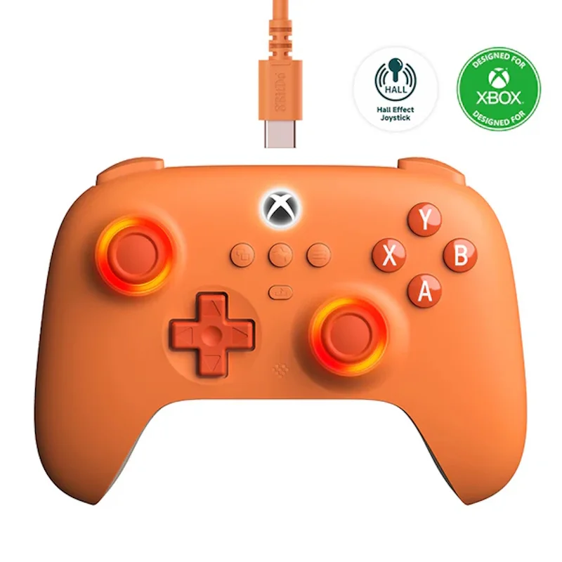 Φωτογραφία προϊόντος: 8BitDo Ultimate C Wired Controller για Xbox (Ενσύρματο για Xbox Series X|S και One και Windows 10 και μετά) Orange