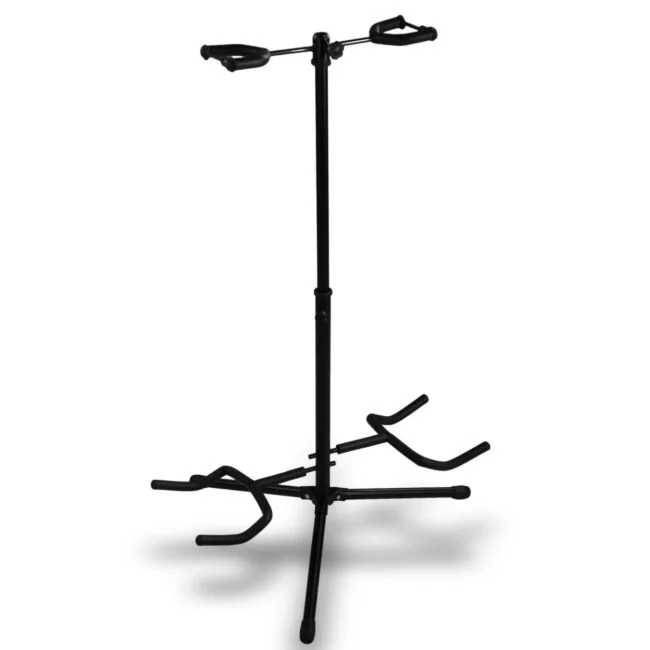 Φωτογραφία προϊόντος: SUPRIMO GS4 guitar stand rack for 2 guitars black foldable steel freestanding up to 30 kg