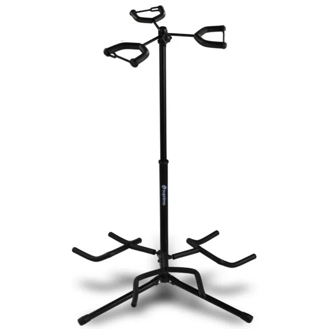 Φωτογραφία προϊόντος: SUPRIMO GS3 guitar stand rack for 3 guitars black foldable steel freestanding up to 30 kg