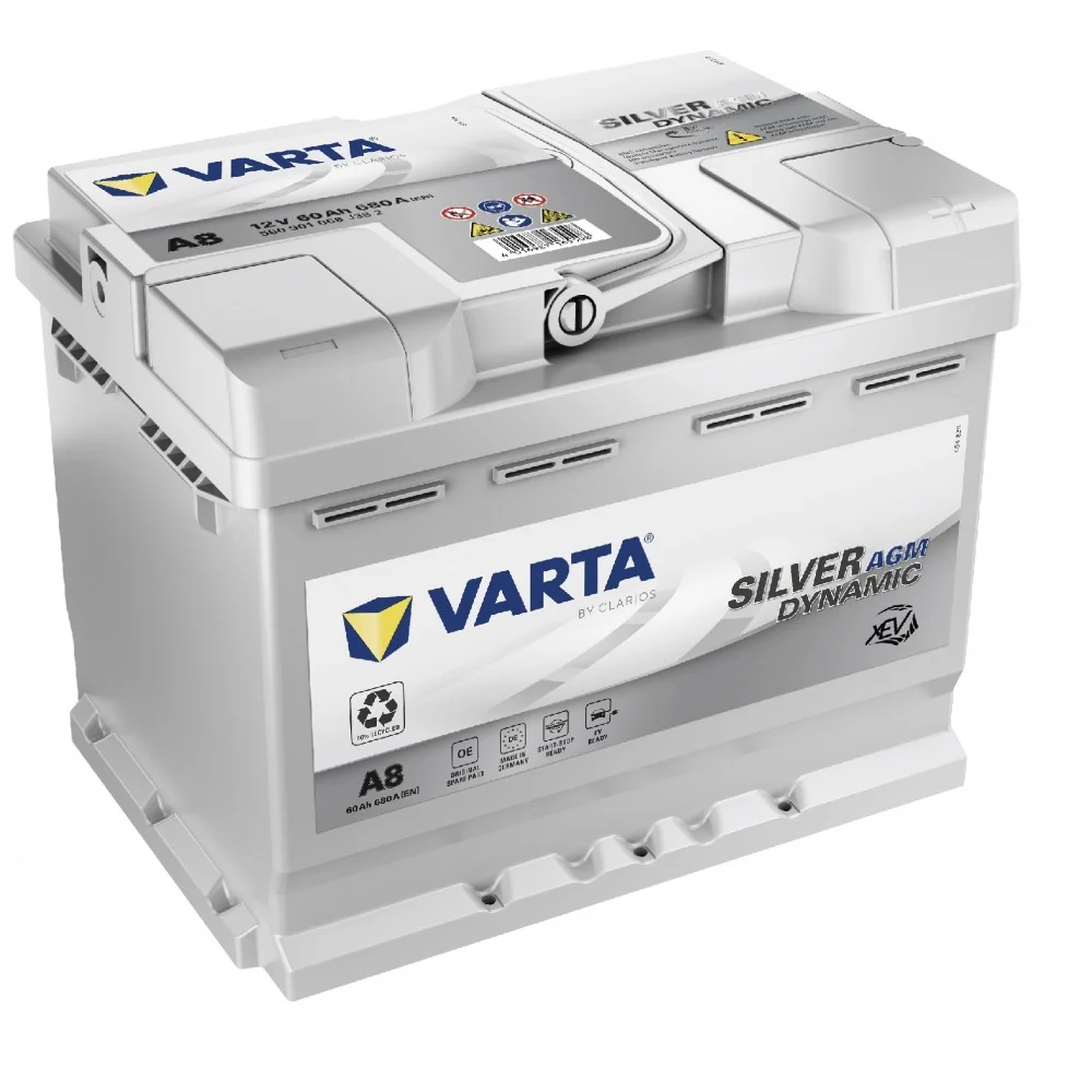 Φωτογραφία προϊόντος: VARTA AGM A8 60AH-680A Silver dynamic Start-Stop - Δωρεάν delivery και τοποθέτηση στην Θεσσαλονίκη