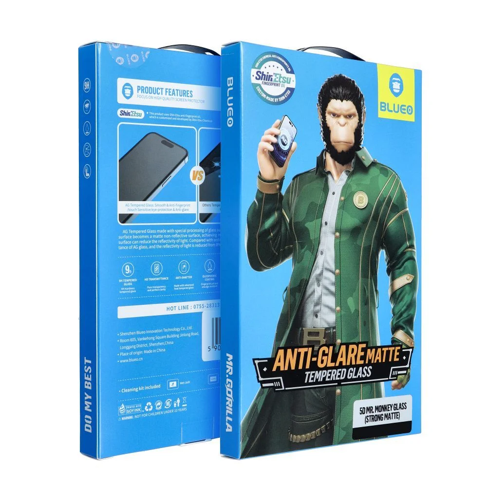 Φωτογραφία προϊόντος: 5D Mr. Monkey Glass - Apple iPhone 17 Pro Max black (Strong Matte)