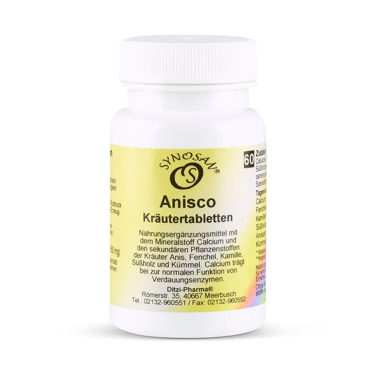 Φωτογραφία προϊόντος: METAPHARM Synosan Anisco 60 tabs