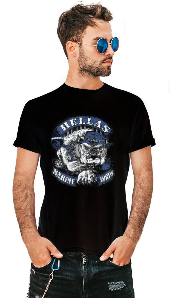 Φωτογραφία προϊόντος: Prime T-Shirt Μαύρο με σχέδιο Marine Corps 9261-1