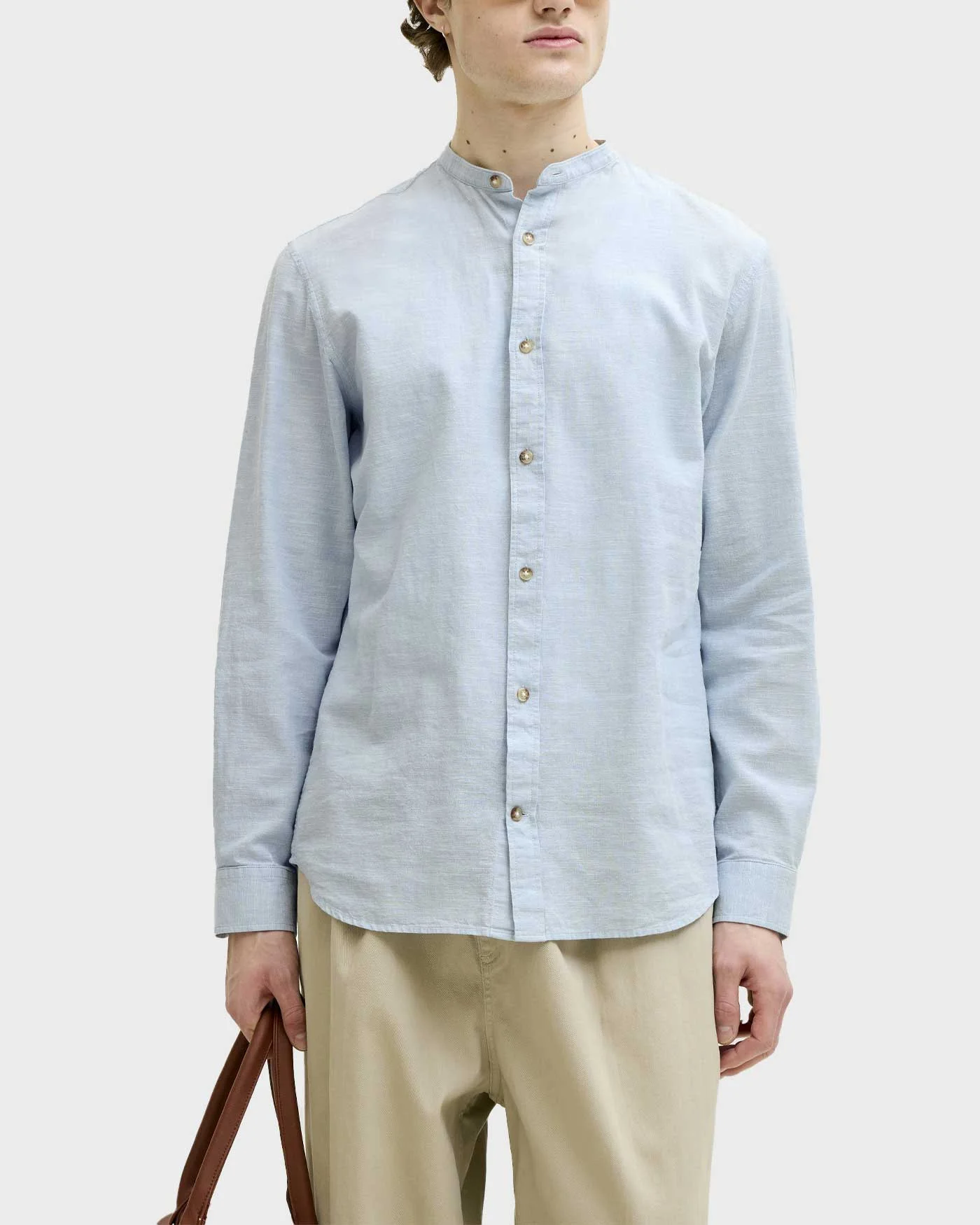 Φωτογραφία προϊόντος: JACK & JONES BLEND BAND ΑΝΔΡΙΚΟ ΛΙΝΟ ΠΟΥΚΑΜΙΣΟ - 12289184 ΓΑΛΑΖΙΟ