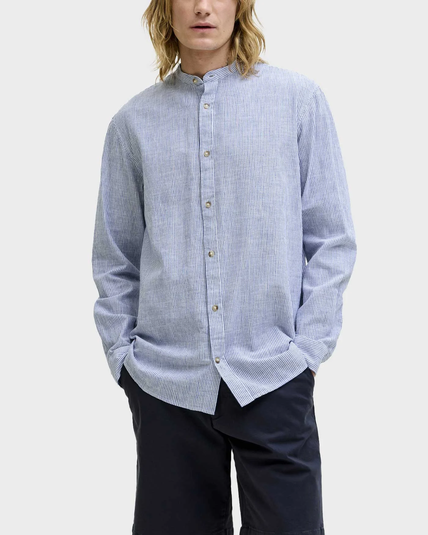Φωτογραφία προϊόντος: JACK & JONES BLEND BAND ΑΝΔΡΙΚΟ ΛΙΝΟ ΠΟΥΚΑΜΙΣΟ - 12289184 ΣΙΕΛ