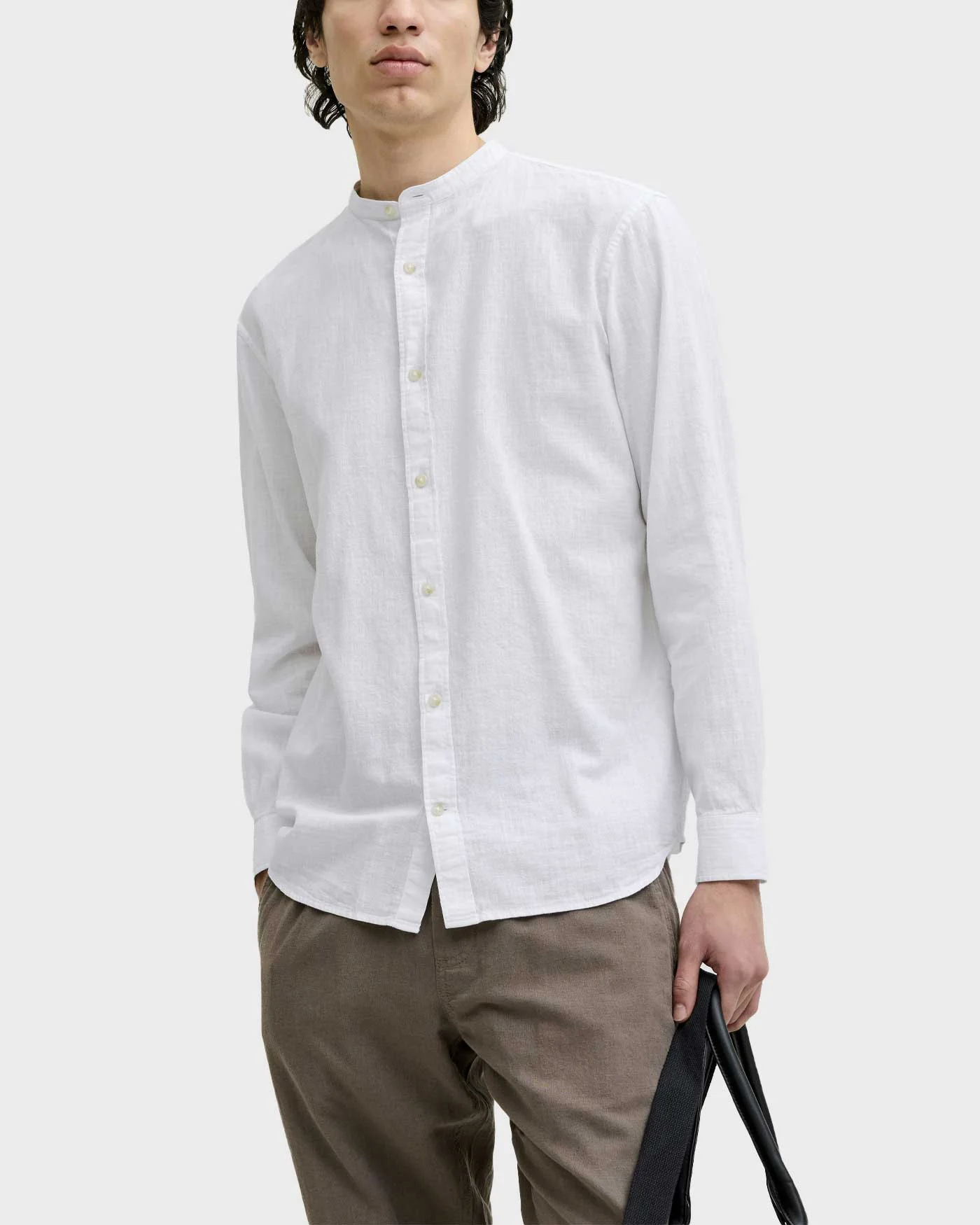 Φωτογραφία προϊόντος: JACK & JONES BLEND BAND ΑΝΔΡΙΚΟ ΛΙΝΟ ΠΟΥΚΑΜΙΣΟ - 12289184 ΑΣΠΡΟ