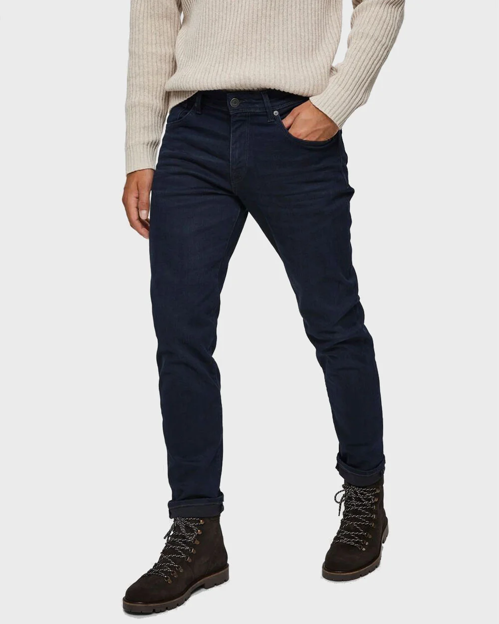 Φωτογραφία προϊόντος: SELECTED ΑΝΔΡΙΚΟ JEAN DARK WASH STRAIGHT FIT JEANS - 16072113 ΜΠΛΕ