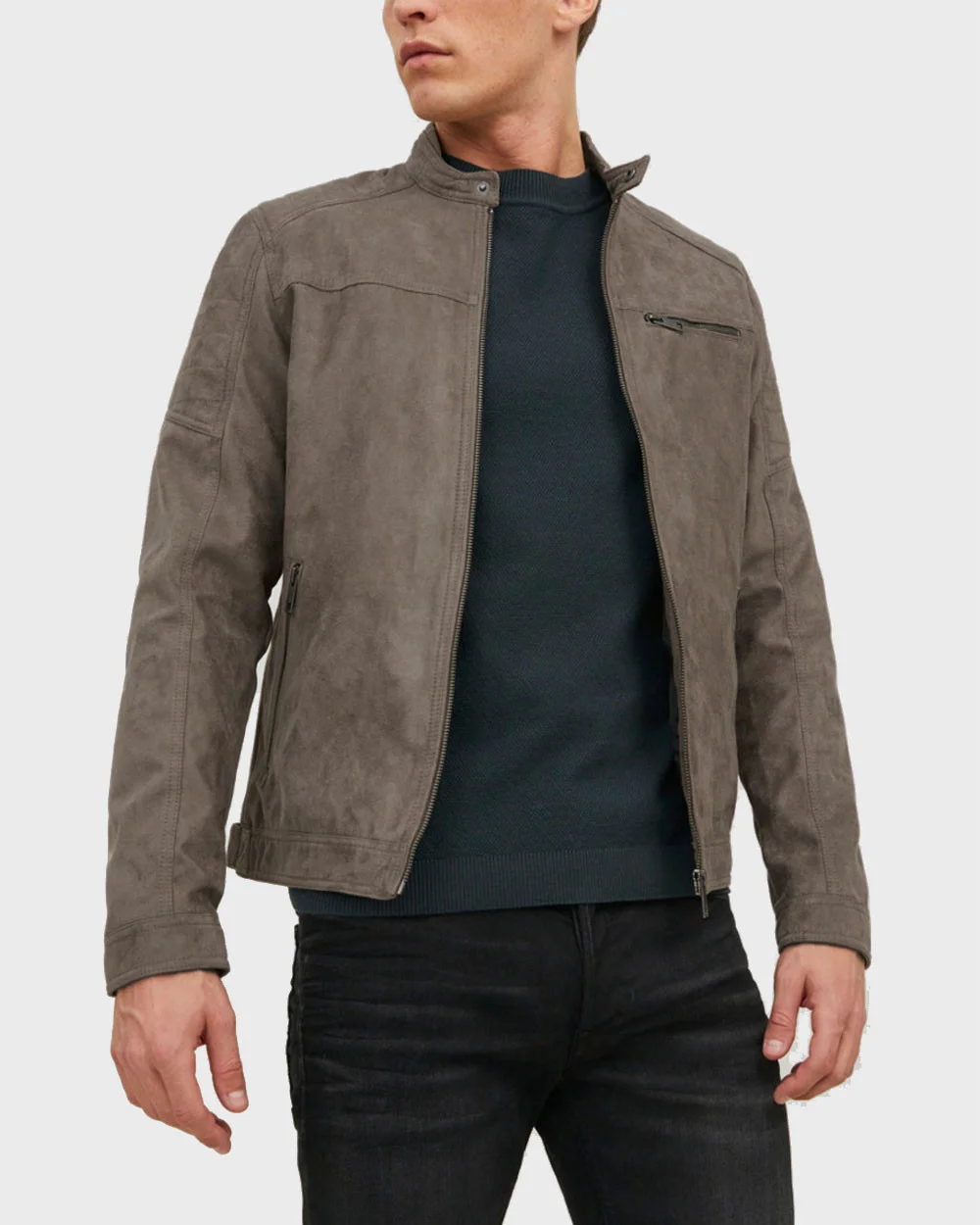 Φωτογραφία προϊόντος: JACK & JONES P.U. JACKET CLASSIC BIKER - 12147218 ΓΚΡΙ