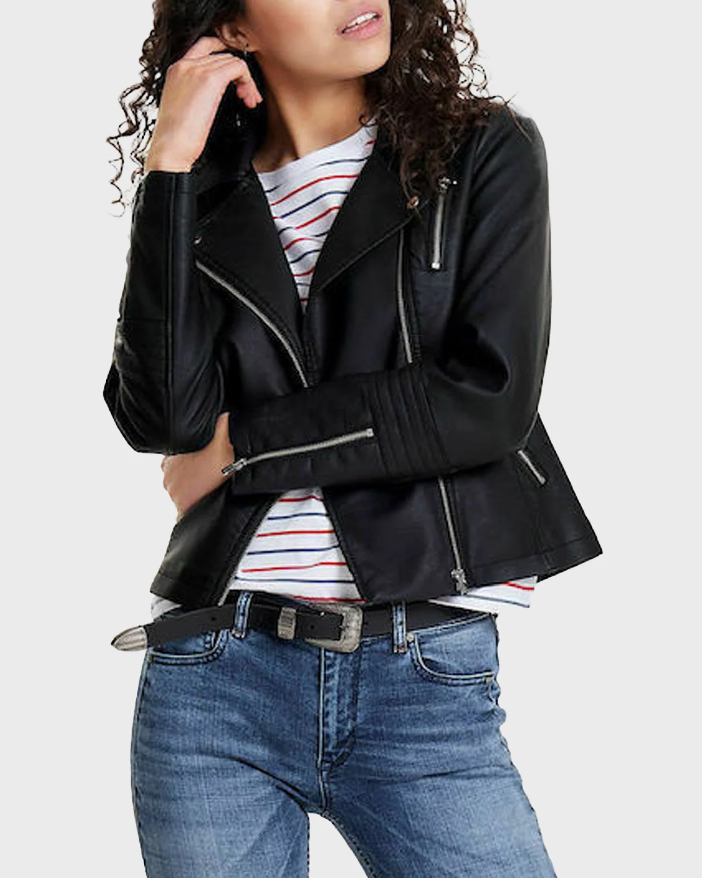 Φωτογραφία προϊόντος: ONLY BIKER FAUX LEATHER JACKET - 15153079 ΜΑΥΡΟ