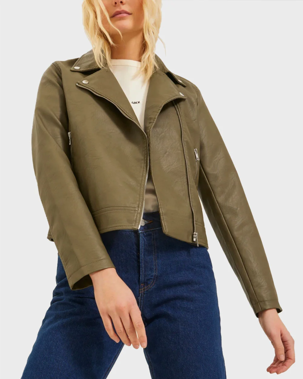 Φωτογραφία προϊόντος: JACK & JONES XX ΓΥΝΑΙΚΕΙΟ ΔΕΡΜΑΤΙΝΟ ΤΖΑΚΕΤ - 12206262 ΛΑΔΙ