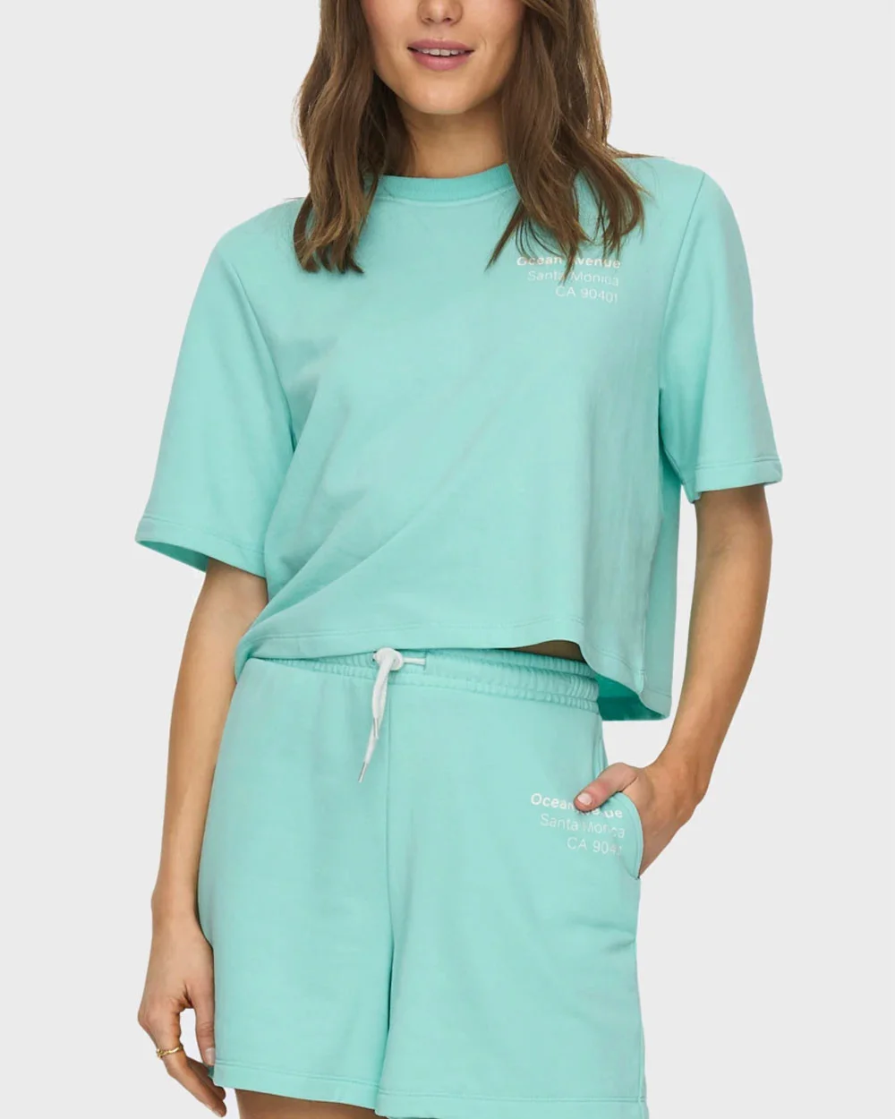 Φωτογραφία προϊόντος: ONLY ΓΥΝΑΙΚΕΙΟ ΦΟΥΤΕΡ SHORT SLEEVED - 15293691 ΤΥΡΚΟΥΑΖ