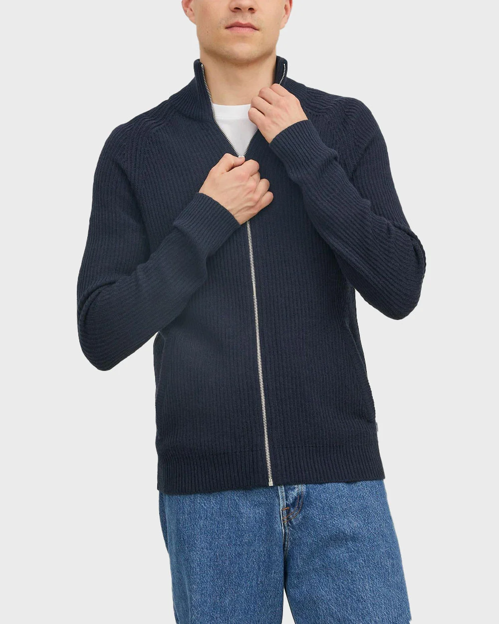 Φωτογραφία προϊόντος: JACK & JONES ΑΝΔΡΙΚΗ ΠΛΕΚΤΗ ΖΑΚΕΤΑ ΜΕ ΦΕΡΜΟΥΑΡ - 12236310 ΜΠΛΕ