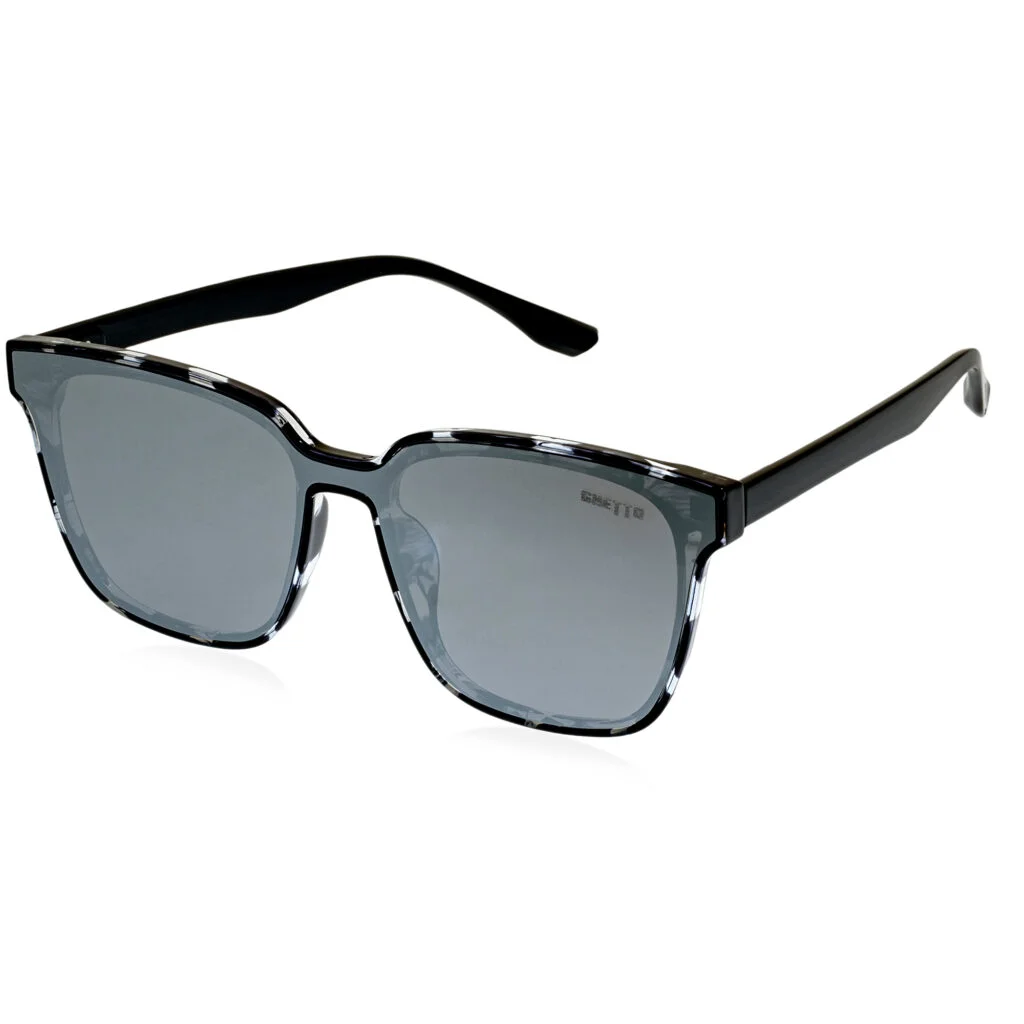 Φωτογραφία προϊόντος: Ghetto Oversized Cat Eye Sunglasses Black Frame For Women Silver