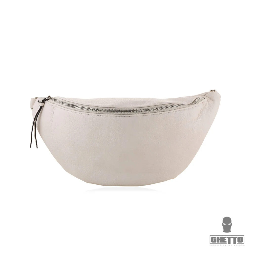 Φωτογραφία προϊόντος: Ghetto Large Minimal Leather Crossbody Bag | Everyday Waist + Shoulder Bag Ivory