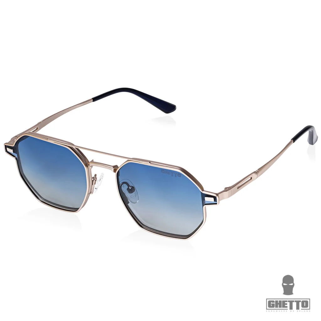 Φωτογραφία προϊόντος: Ghetto Hexagon Sunglasses Polarized + Reading Gold Frame Unisex