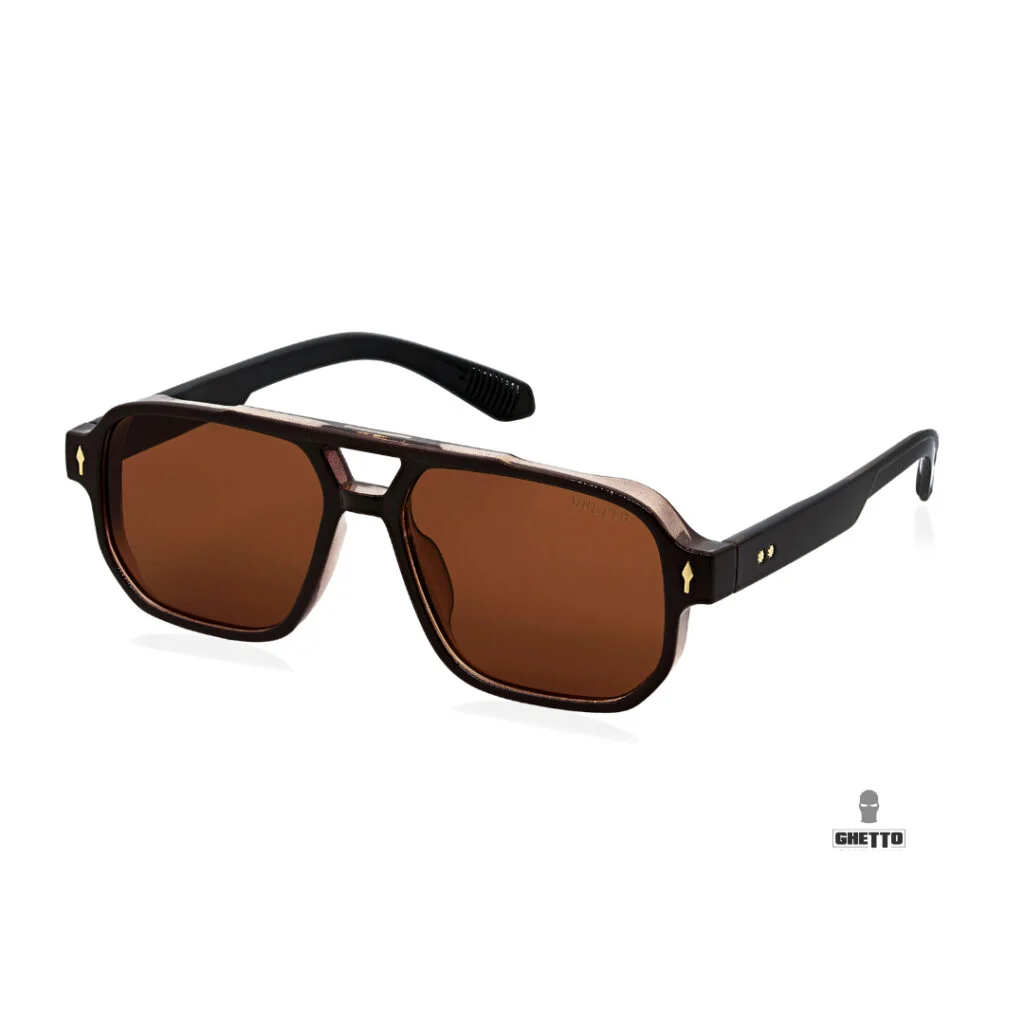 Φωτογραφία προϊόντος: Ghetto 70s Retro Square Sunglasses Tea Frame Unisex