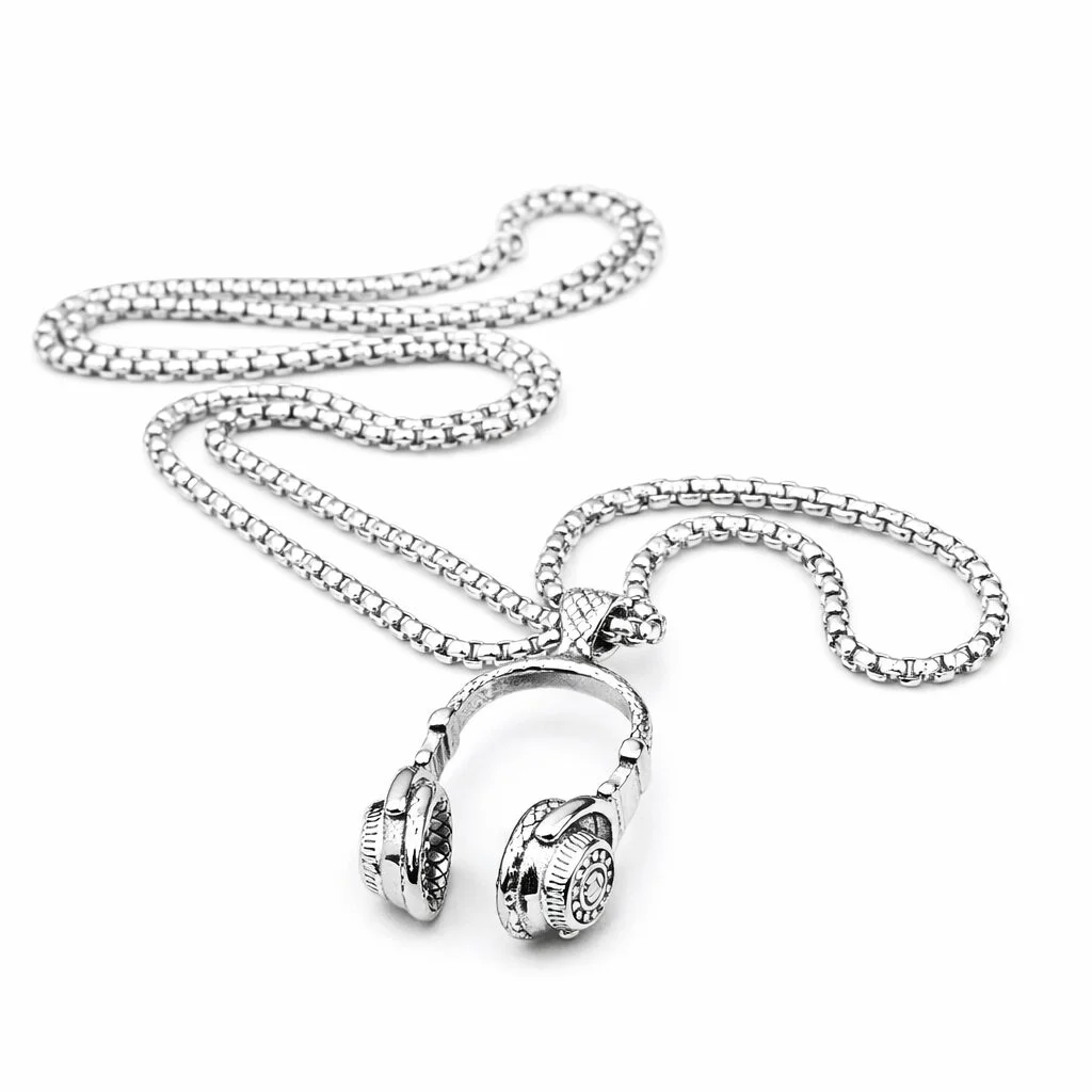 Φωτογραφία προϊόντος: Ghetto Hip Hop Trendy Headphone Pendant Necklace