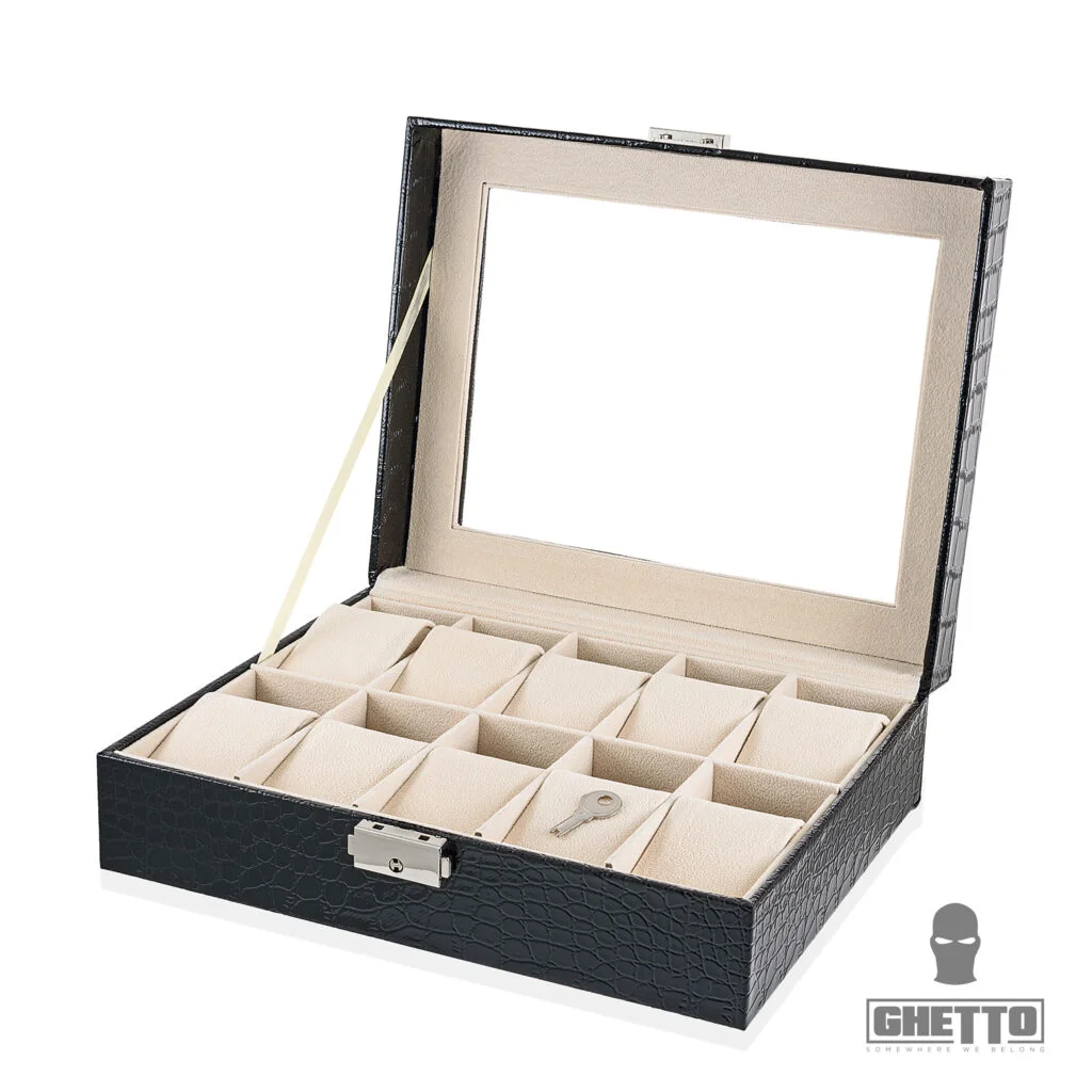 Φωτογραφία προϊόντος: Ghetto Luxury Watch Storage Case | 10 Slot Organizer Box with Glass Display