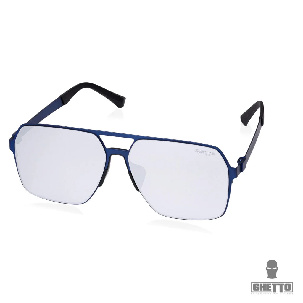 Φωτογραφία προϊόντος: Ghetto Square Fashion Oversized Luxury Men Sunglasses Blue Frame