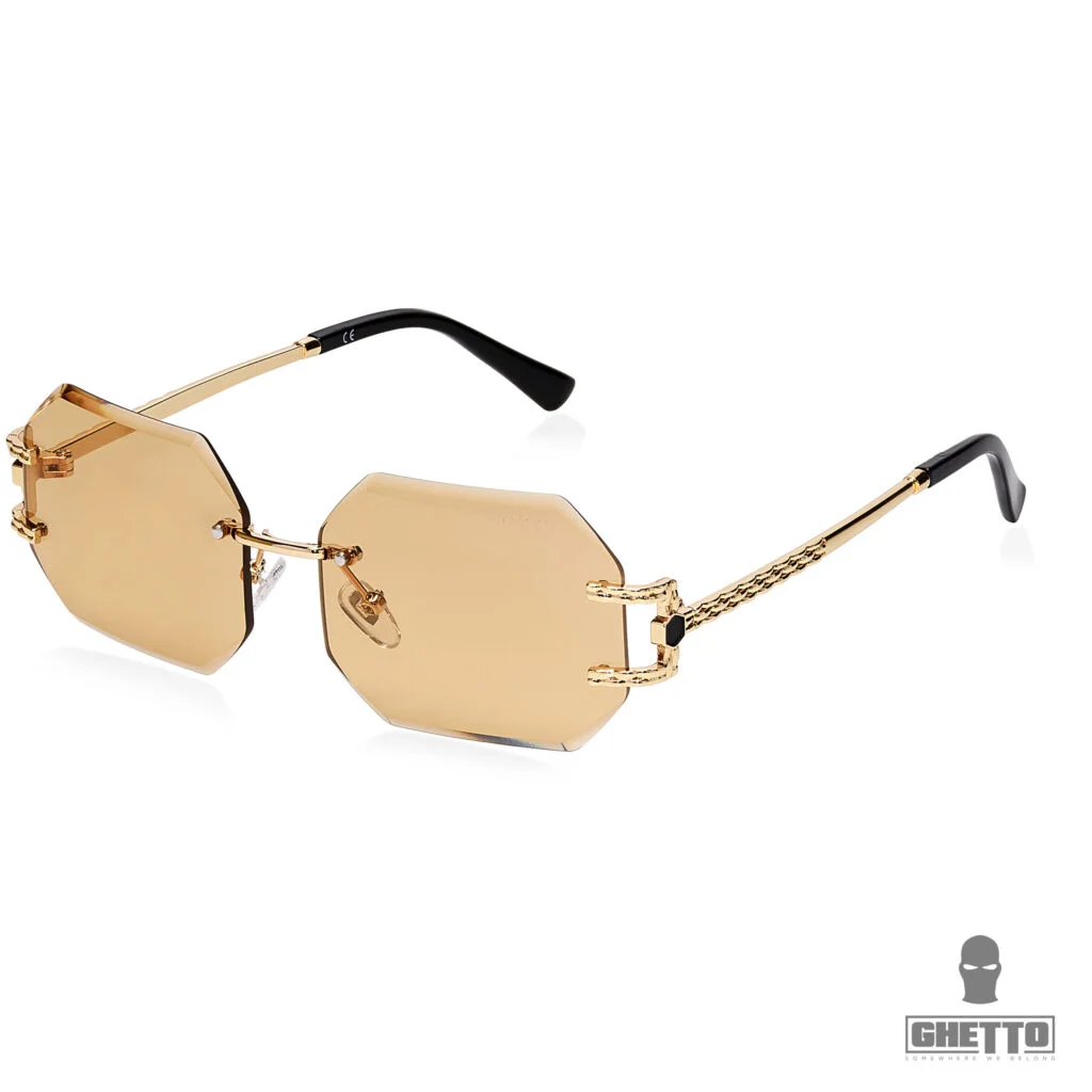 Φωτογραφία προϊόντος: Ghetto Luxury Polygon Square Gold Frame Sunglasses For Women Champagne