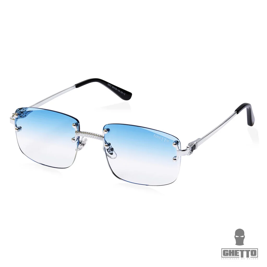 Φωτογραφία προϊόντος: Ghetto Palette Sunglasses Silver Frame Unisex Blue Clear