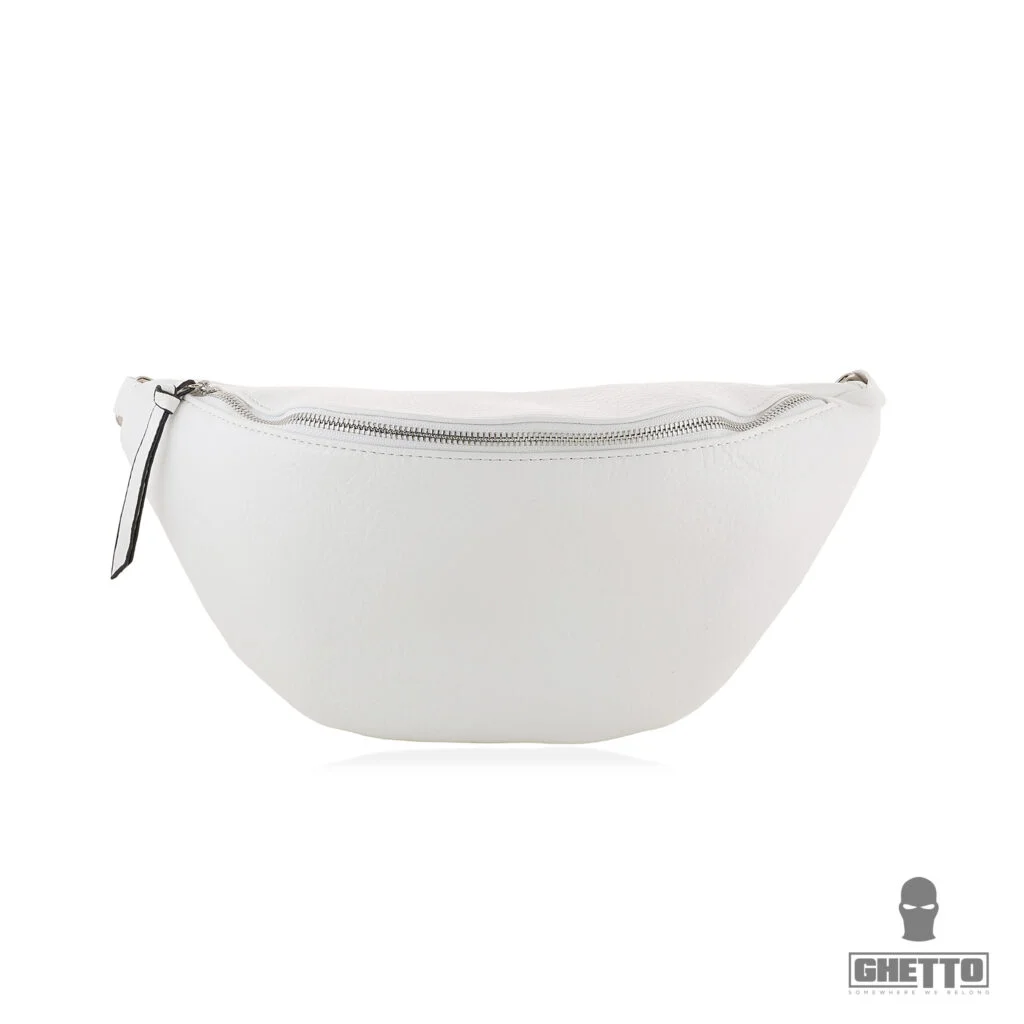 Φωτογραφία προϊόντος: Ghetto Large Minimal Leather Crossbody Bag | Everyday Waist + Shoulder Bag White