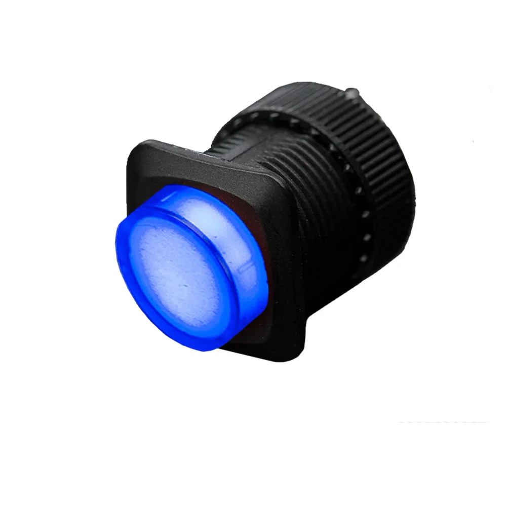 Φωτογραφία προϊόντος: Adafruit 16mm Illuminated Pushbutton - Blue Latching On/Off Switch