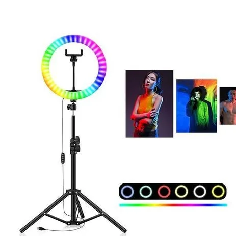 Φωτογραφία προϊόντος: OEM RGB Φωτογραφικό Φωτιστικό Δαχτυλίδι LED ,Τρίποδο & Βάση Στήριξης