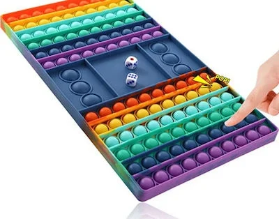 Φωτογραφία προϊόντος: OEM Pop it Fidget Γίγας Ταμπλό με Ζάρια 32x17cm Πολύχρωμο
