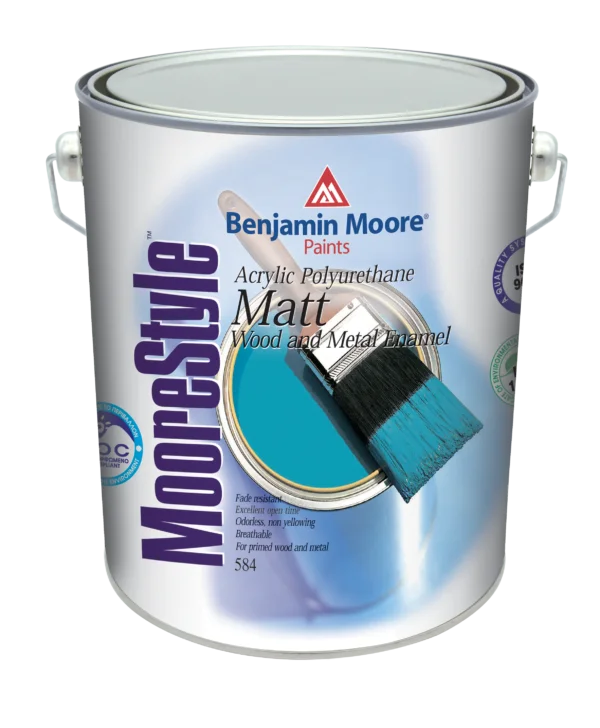 Φωτογραφία προϊόντος: Benjamin Moore 584 Πολυουρεθανική Ριπολίνη Νερού Ματ