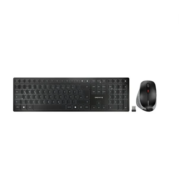 Φωτογραφία προϊόντος: Cherry Desktop DW 9500 SLIM [DE] WL AES black/grey BT Lithium Akku - wochenlange Nutzung ohne Aufladung