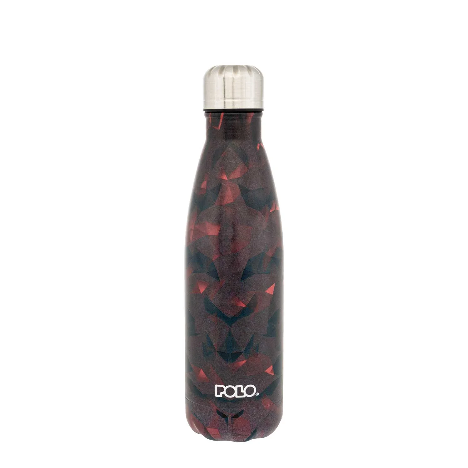 Φωτογραφία προϊόντος: POLO STAINLESS STEEL THERMOS BOTTLE 0.5L SHAPES - ΚΟΚΚΙΝΟ