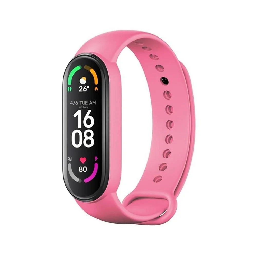 Φωτογραφία προϊόντος: OEM Strap silicone for smartband Xiaomi Mi Band 5 / 6 / 7 pink (06)
