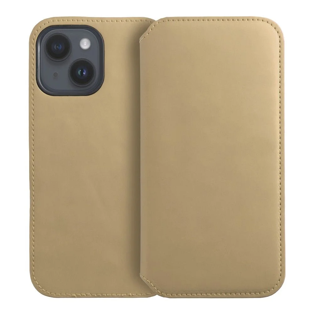 Φωτογραφία προϊόντος: OEM Dual Pocket book for IPHONE 15 PLUS gold