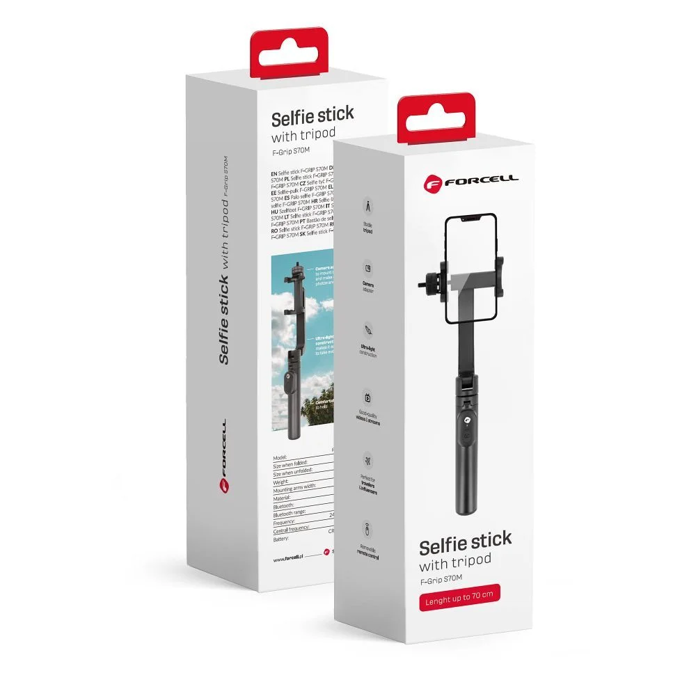 Φωτογραφία προϊόντος: FORCELL F-GRIP S70M selfie stick tripod with remote control