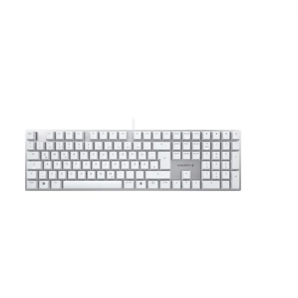 Φωτογραφία προϊόντος: CHERRY Keyboard KC 200 MX MX2A BROWN [DE] white/silver MX2A BROWN Switch