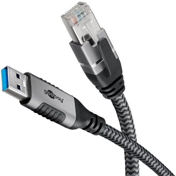 Φωτογραφία προϊόντος: Goobay Ethernet-Kabel USB-A 3.0 auf RJ45, 5 m USB-A 3.0 auf RJ45 CAT6 FTP 0500 Adapterkabel 5m