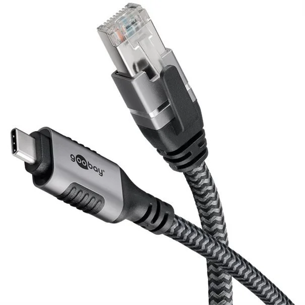 Φωτογραφία προϊόντος: Goobay Ethernet-Kabel USB-C™ 3.1 auf RJ45, 3 m USB-C 3.1 auf RJ45 CAT6 FTP 0150 Adapterkabel 3m