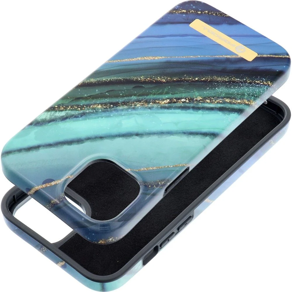 Φωτογραφία προϊόντος: FORCELL F-PROTECT Mirage case compatible with MagSafe for IPHONE 15 Plus jade marble