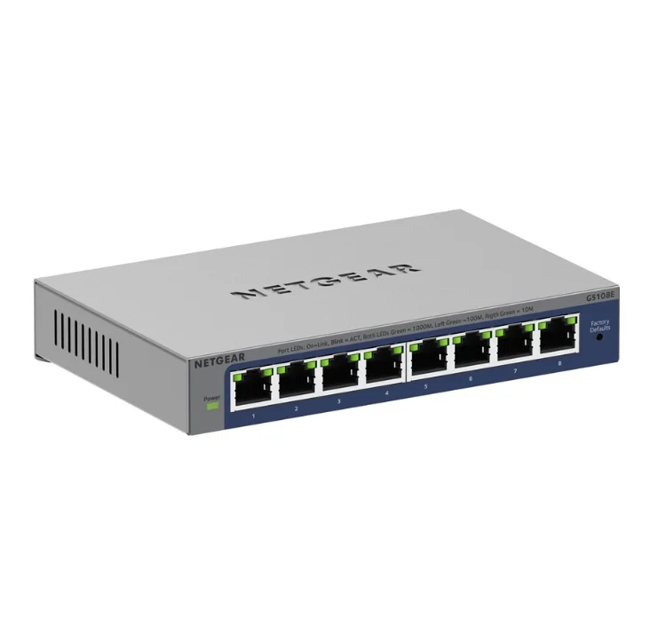 Φωτογραφία προϊόντος: Netgear 8Port Switch 10/100/1000 GS108E GS108E-400EUS