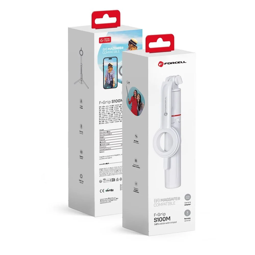 Φωτογραφία προϊόντος: FORCELL F-GRIP MagSelfie S100M selfie stick with wireless control white